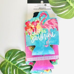 Tropical Flamingo Pool Party Drink Sleeves/Koozies